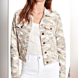 NWT Sanctuary Kyle cropped denim jacket camouflage XS